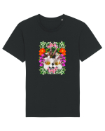Yoga Vibratii Design Cu Flori Tricou mânecă scurtă Unisex Rocker