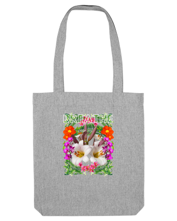 Respira Yoga Vibratii Design Cu Flori Heather Grey