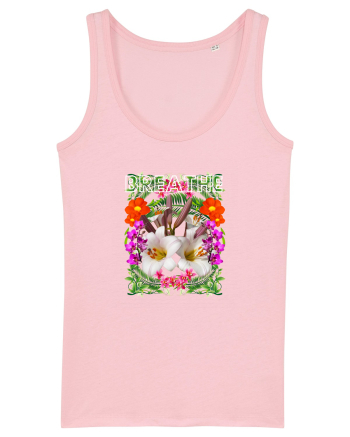 Respira Yoga Vibratii Design Cu Flori Cotton Pink