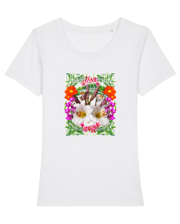 Respira Yoga Vibratii Design Cu Flori White