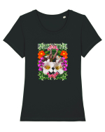Respira Yoga Vibratii Design Cu Flori Tricou mânecă scurtă guler larg fitted Damă Expresser