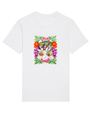 Respira Yoga Vibratii Design Cu Flori White