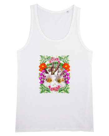 Respira Yoga Vibratii Design Cu Flori White