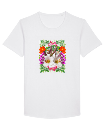 Respira Yoga Vibratii Design Cu Flori White