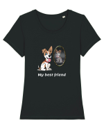 Cainele Este Cel Mai Bun Prieten Al Omului Tricou mânecă scurtă guler larg fitted Damă Expresser
