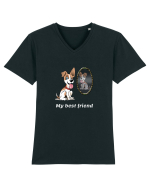 Cainele Este Cel Mai Bun Prieten Al Omului Tricou mânecă scurtă guler V Bărbat Presenter
