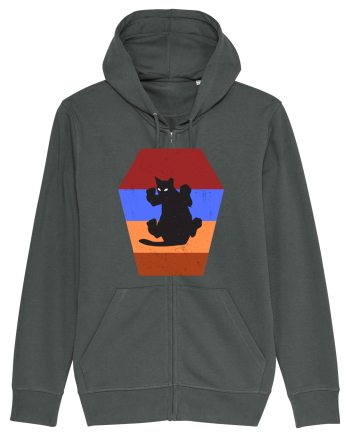 Retro Vintage Cat With 3D  Block Anthracite