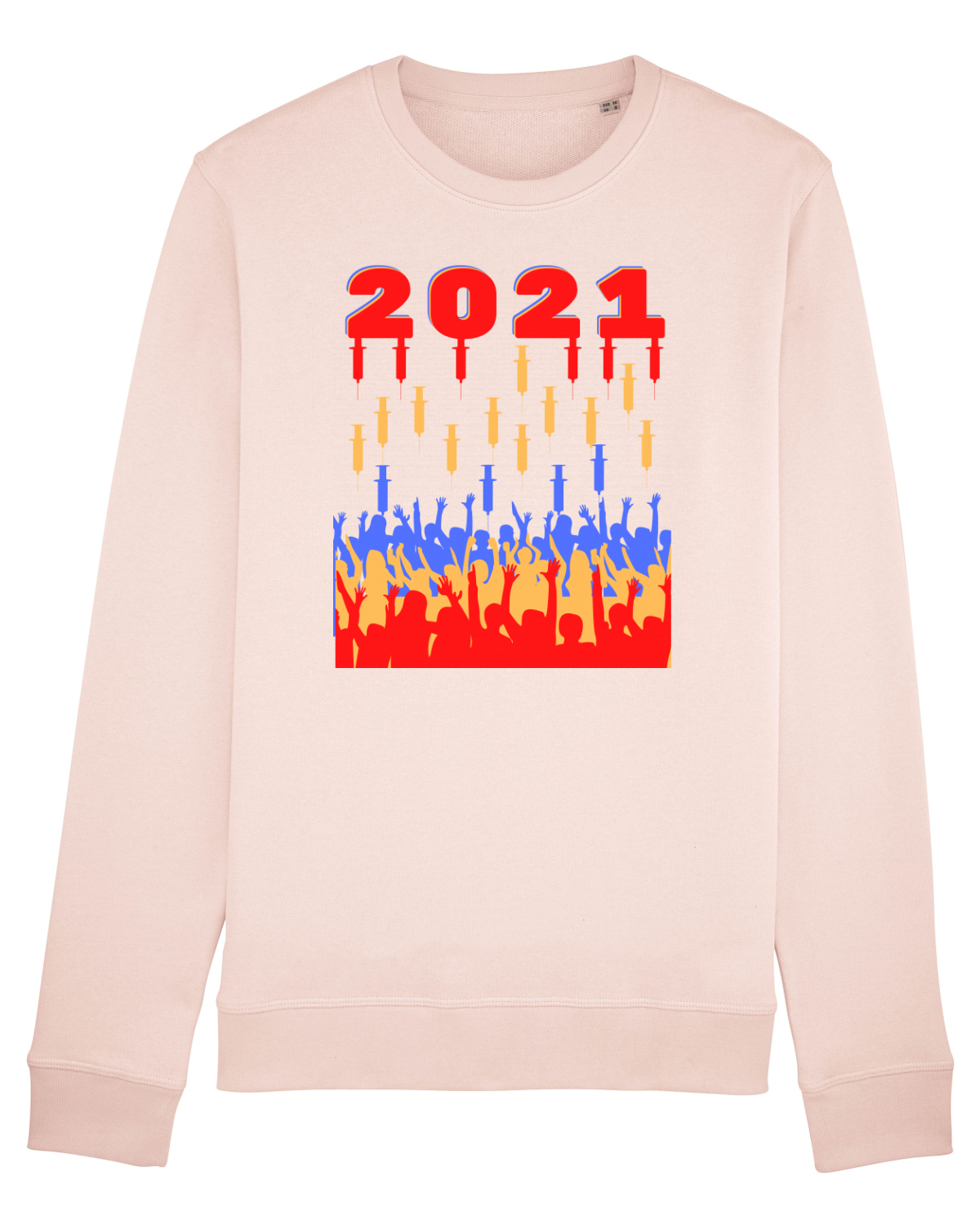 Bluză mânecă lungă Unisex Rise Candy Pink