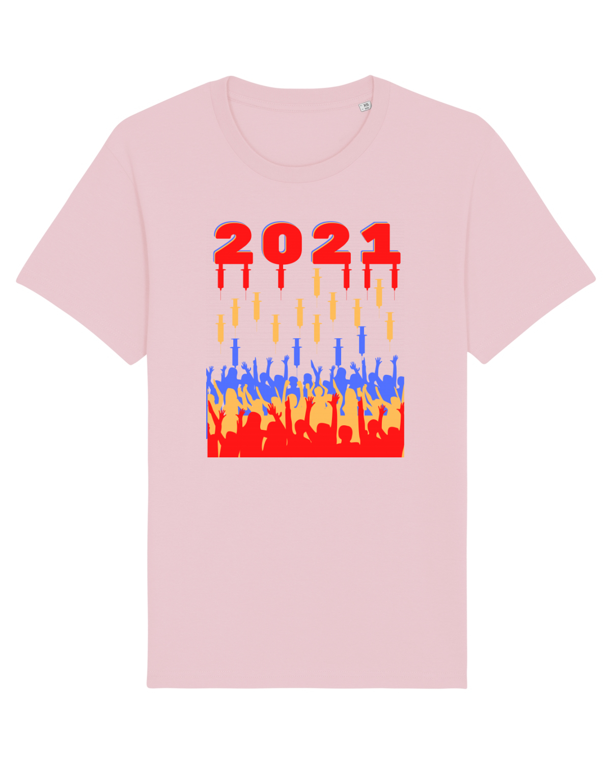 Tricou mânecă scurtă Unisex Rocker Cotton Pink