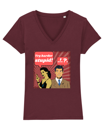 Retro Romance Comic Burgundy