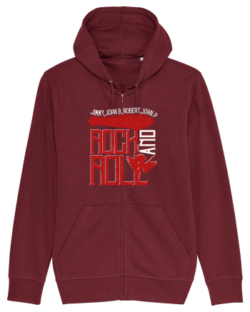 Retro Vintage Rock And Roll Burgundy