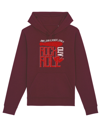 Retro Vintage Rock And Roll Burgundy