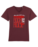Retro Vintage Rock And Roll Tricou mânecă scurtă guler V Bărbat Presenter