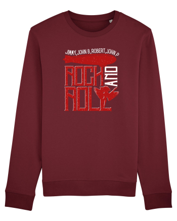 Retro Vintage Rock And Roll Burgundy
