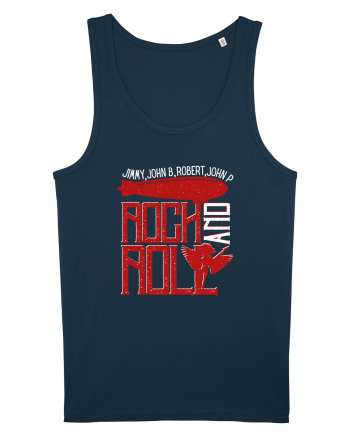 Retro Vintage Rock And Roll Navy