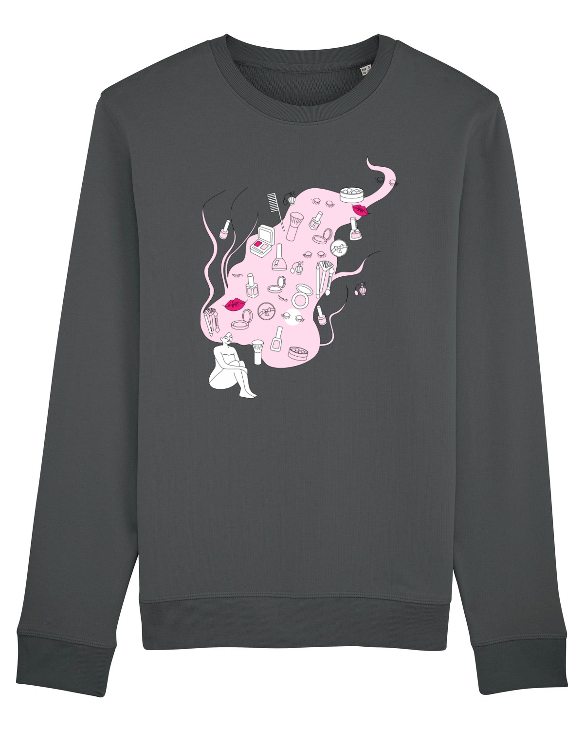Bluză mânecă lungă Unisex Rise Anthracite