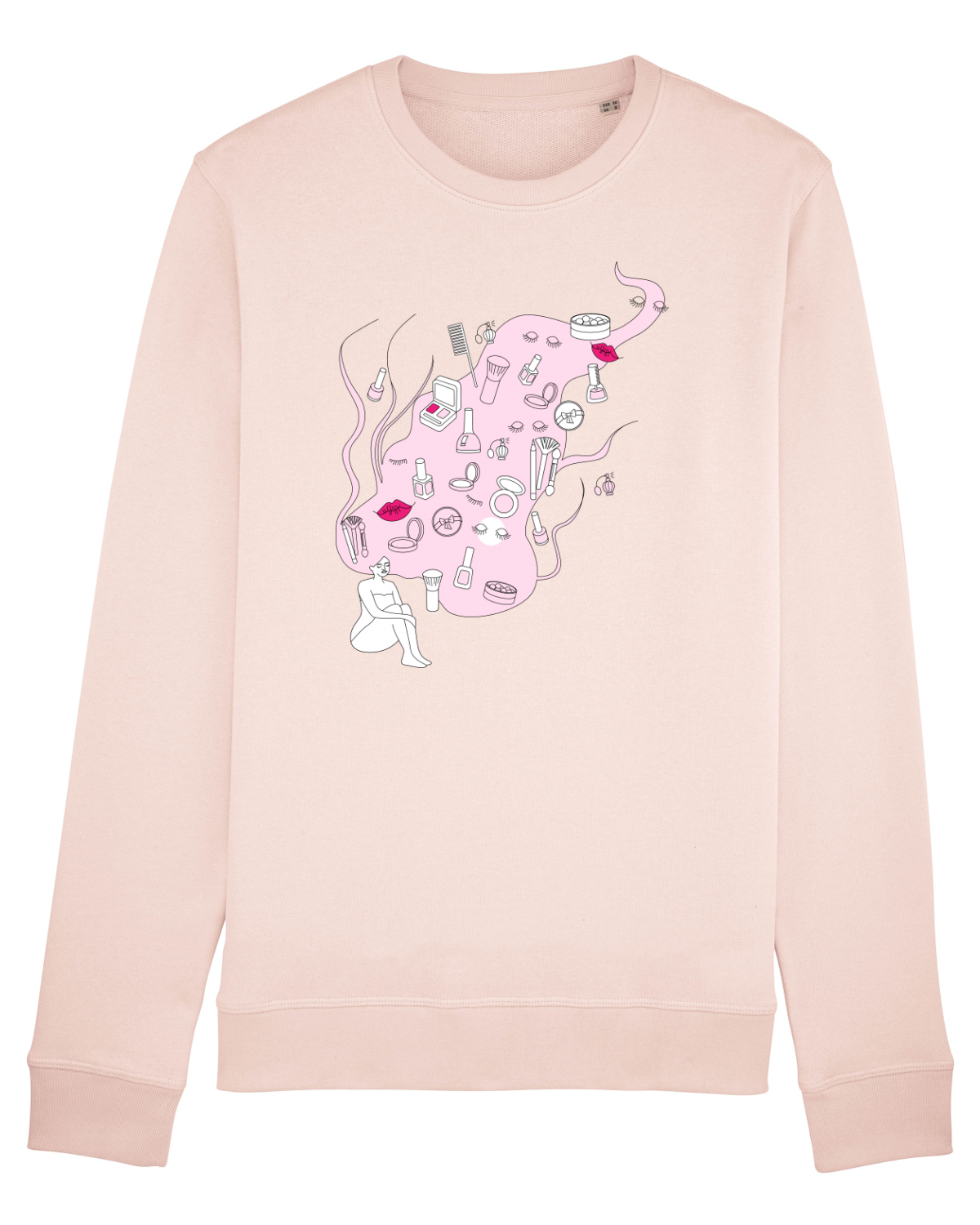Bluză mânecă lungă Unisex Rise Candy Pink