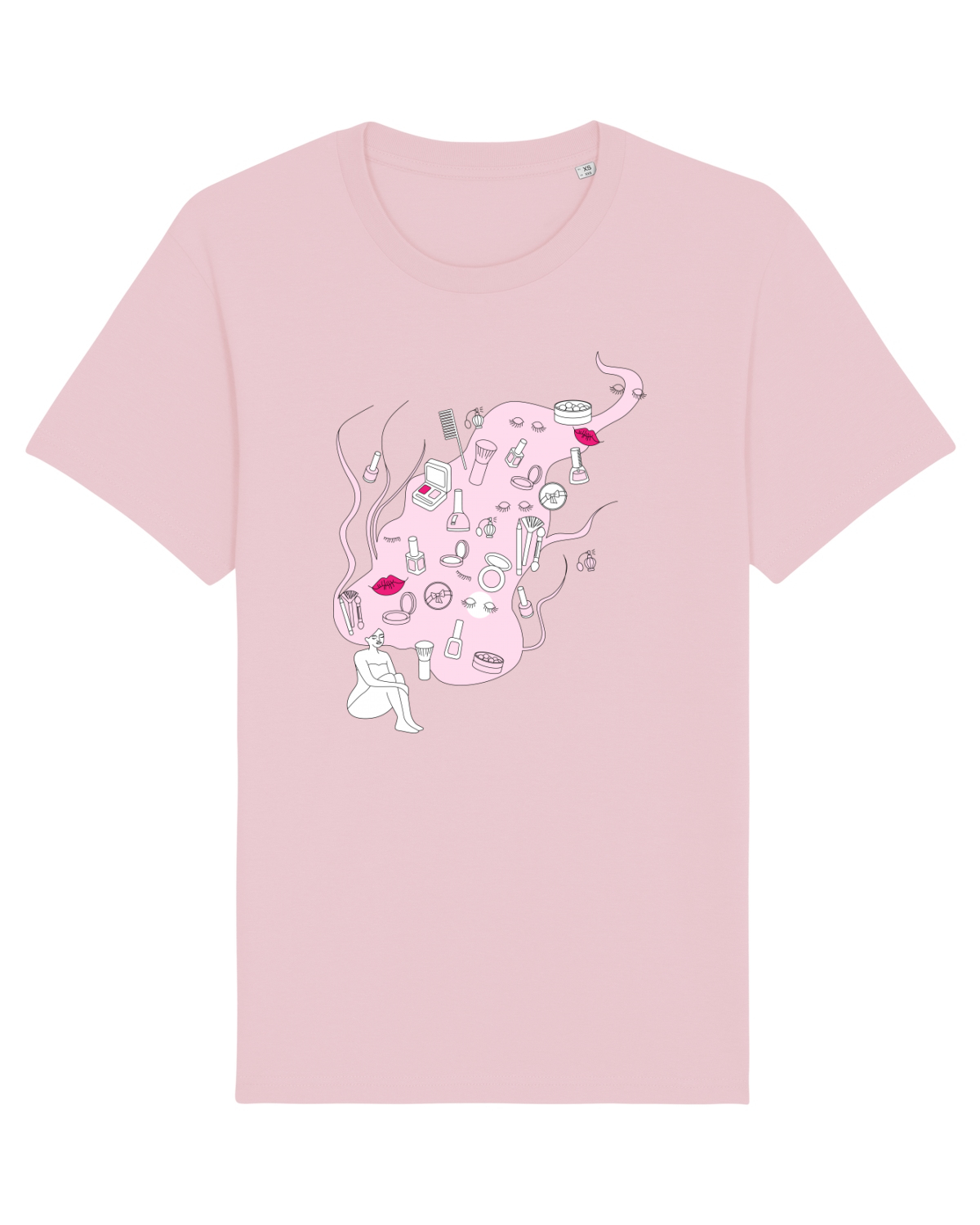 Tricou mânecă scurtă Unisex Rocker Cotton Pink