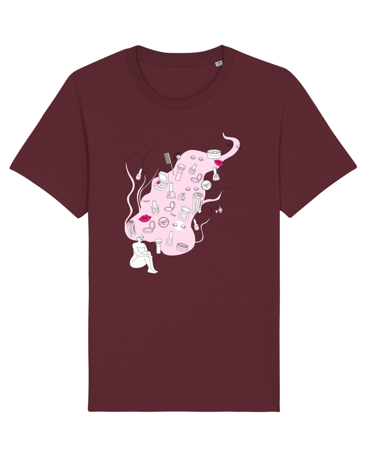 Tricou mânecă scurtă Unisex Rocker Burgundy