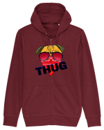Funny Pug Pun .Thug tshirt Hanorac cu fermoar Unisex Connector