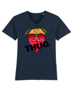 Funny Pug Pun .Thug tshirt Tricou mânecă scurtă guler V Bărbat Presenter