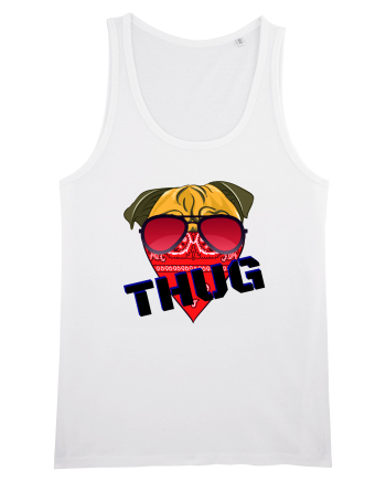 Funny Pug Pun .Thug tshirt White