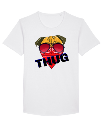 Funny Pug Pun .Thug tshirt White