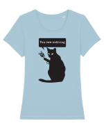 You Saw Nothing Funny Killer Cat Tricou mânecă scurtă guler larg fitted Damă Expresser