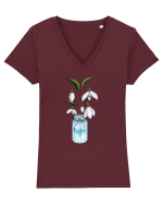 Snowdrops Tricou mânecă scurtă guler V Damă Evoker