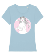 Cocheta Tricou mânecă scurtă guler larg fitted Damă Expresser