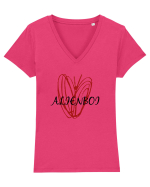 alienboi BUTTERFLY Tricou mânecă scurtă guler V Damă Evoker