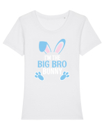 Eu sunt fratele mai mare iepurele de Paste. I'm the Big Bro Bunny Tricou mânecă scurtă guler larg fitted Damă Expresser