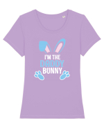 Cadou de Paste pentru tata. I'm the Daddy Bunny Easter Tricou mânecă scurtă guler larg fitted Damă Expresser