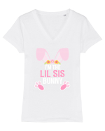 Sora mai mica cadou de Paste. I'm the Lil Sis Bunny Tricou mânecă scurtă guler V Damă Evoker
