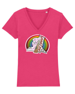 Look, a Unicorn  Tricou mânecă scurtă guler V Damă Evoker