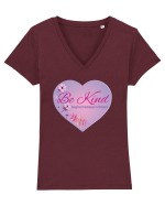 Be kind! Tricou mânecă scurtă guler V Damă Evoker