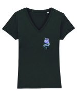 Wine Genie Tricou mânecă scurtă guler V Damă Evoker