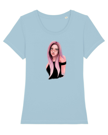 Pink Girl Sky Blue