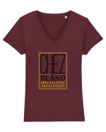 Sezi Bland Tricou mânecă scurtă guler V Damă Evoker