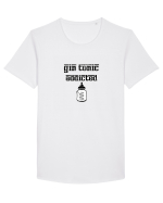 gin tonic addicted Tricou mânecă scurtă guler larg Bărbat Skater