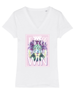 I will f#cKing WIN Tricou mânecă scurtă guler V Damă Evoker