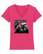 monkey Tricou mânecă scurtă guler V Damă Evoker