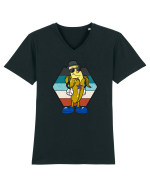 Retro Cool Banana Tricou mânecă scurtă guler V Bărbat Presenter