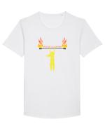 Fire master Tricou mânecă scurtă guler larg Bărbat Skater