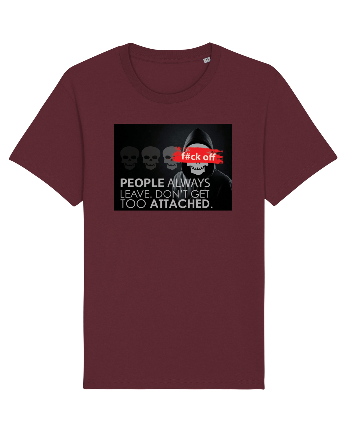 Tricou mânecă scurtă Unisex Rocker Burgundy