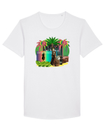 Exploration world Tricou mânecă scurtă guler larg Bărbat Skater
