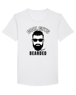 Cool Guys Are Bearded Tricou mânecă scurtă guler larg Bărbat Skater