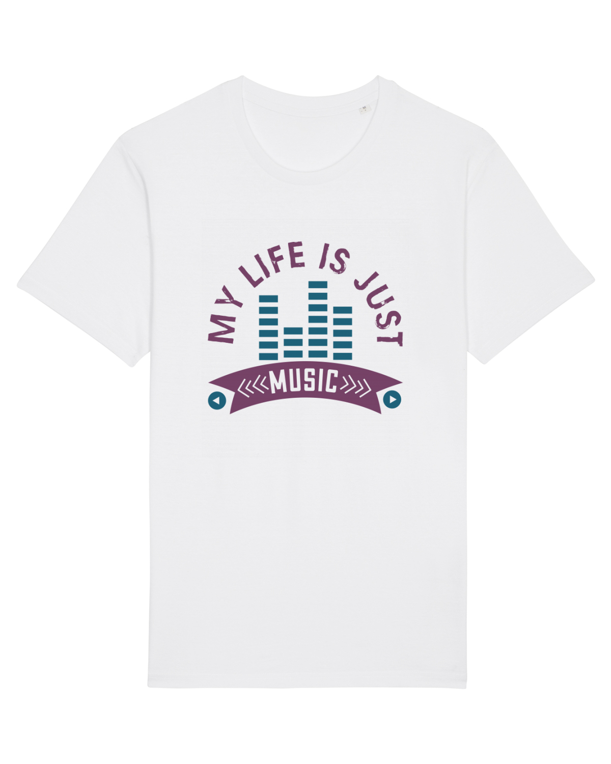 Tricou mânecă scurtă Unisex Rocker White