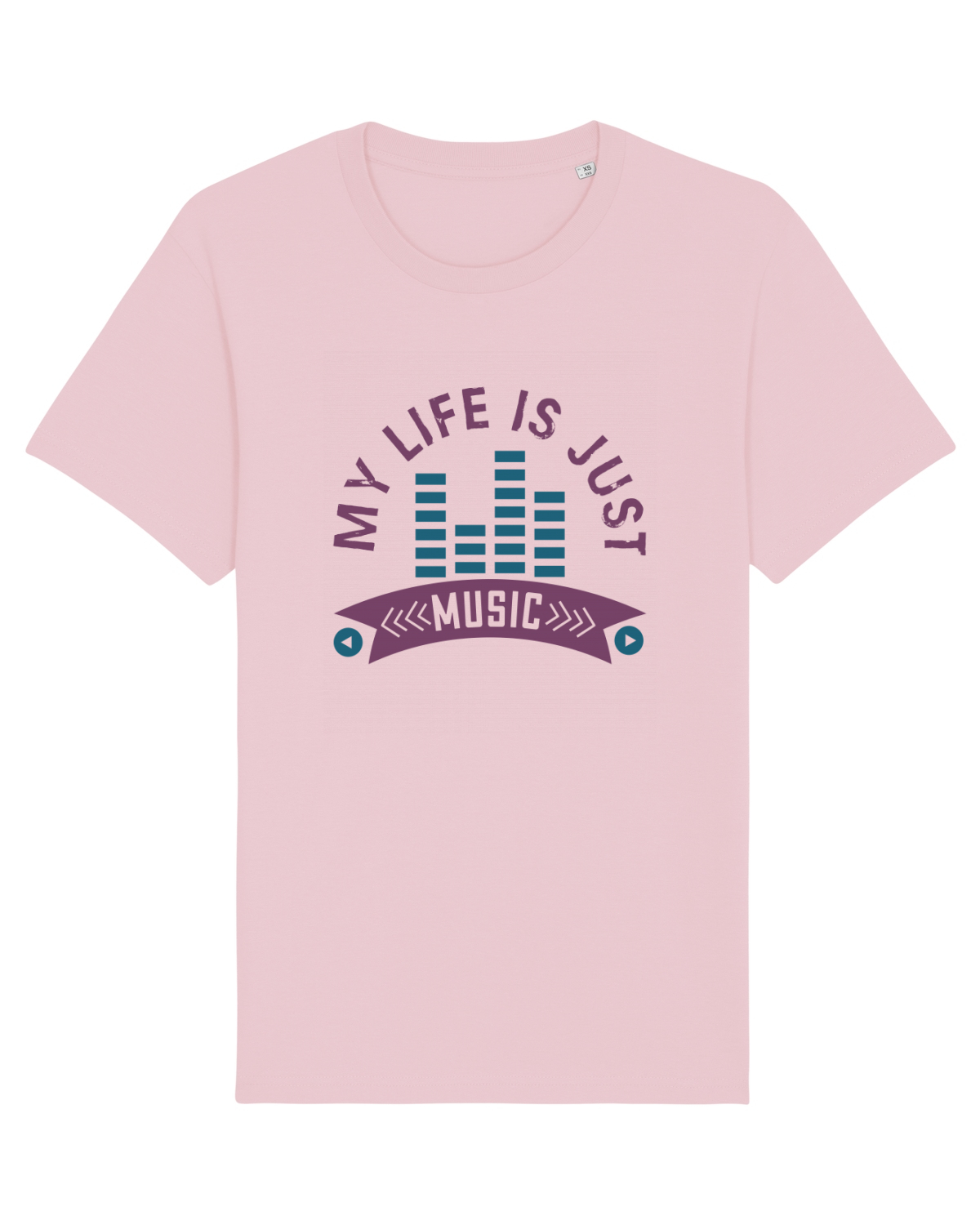 Tricou mânecă scurtă Unisex Rocker Cotton Pink