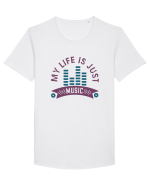 My Life is Just Music Tricou mânecă scurtă guler larg Bărbat Skater